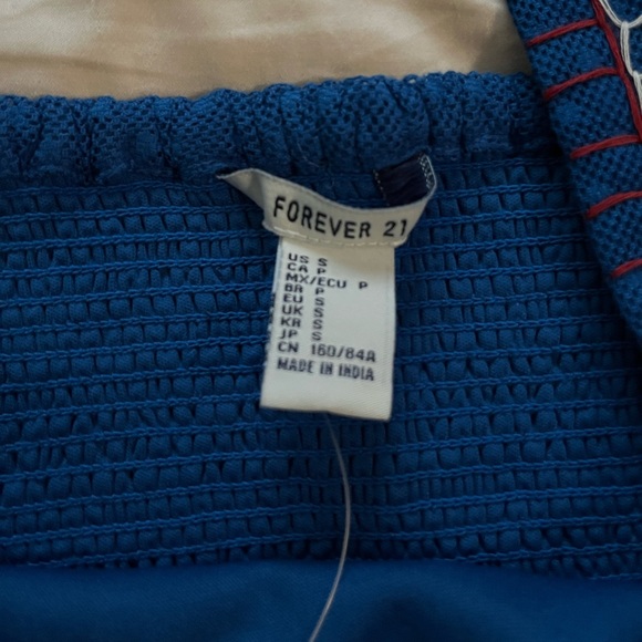 Blue Multicoloured Crop Top - Picture 3 of 3